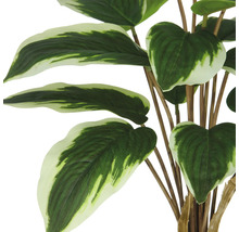 Künstliche Pflanze mit grün-weißen Blättern