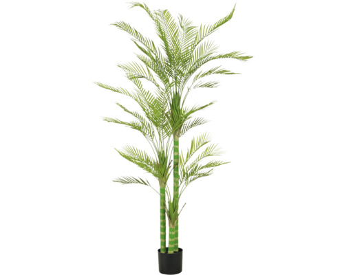 Kunstpalme Arecapalme im Topf H 180 cm grün Künstliche Palme im Topf als Dekoration