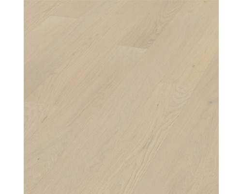 FRIENDS by ter Hürne Echtholz-Hybridboden Hywood Beat Eiche Landhausdiele Gebürstet Gebürstet 1997 x 182 x 9,1 mm Helle Holzfußboden-Textur für Innenausbau