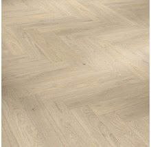 Heller Eichenparkettboden im Fischgrätenmuster