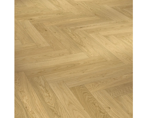 Parador Echtholz-Parkett Eiche Bardolino natur 1748884 Fischgrät 570 x 95 x 13 mm Verlegtes Fischgrätparkett aus Holz