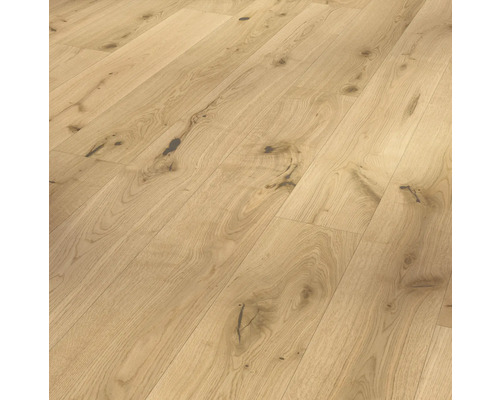 Parador Parkett Eiche Landhausdiele Weiss lackiert 2200 x 185 x 11,5 mm Holzboden mit natürlicher Maserung und Astlöchern