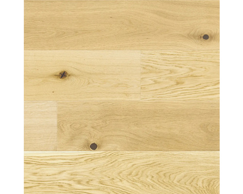 Parkett Eiche 1-Stab Rohholzoptik Various Landhausdiele gebürstet naturgeölt 1092 x 180 x 14 mm Holzparkett mit Astlöchern