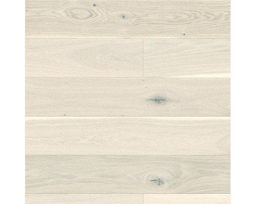 Parkett Eiche 1-Stab Creme Various Landhausdiele gebürstet matt lackiert 1092 x 180 x 14 mm Heller Holzbodenbelag aus Eiche