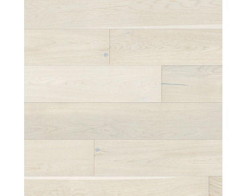 Parkett Eiche 1-Stab Creme Family Landhausdiele gebürstet matt lackiert 2200 x 180 x 14 mm Helle Holzbodenfläche