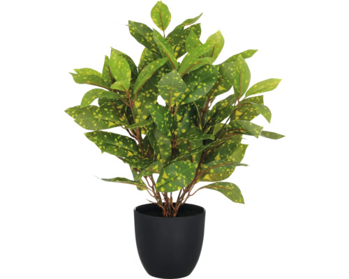 Künstliche Krotonpflanze im Topf