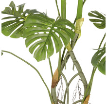 Künstliche Monstera Pflanze mit Blättern und Stamm