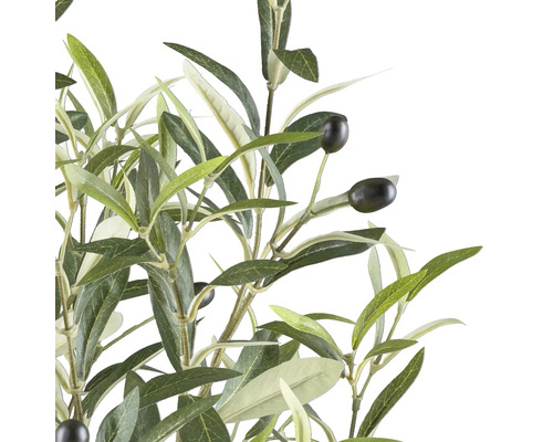 Künstlicher Olivenzweig mit Blättern und Oliven