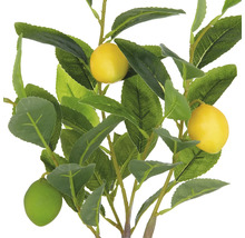 Künstlicher Zitronenbaum mit Blättern und Früchten als Dekoration