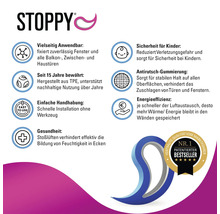 Stoppy Produktinformationen zu Anwendung, Sicherheit, Material, Handhabung, Gesundheit und Energieeffizienz