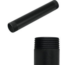 Schwarzes Gewinderohr aus Metall