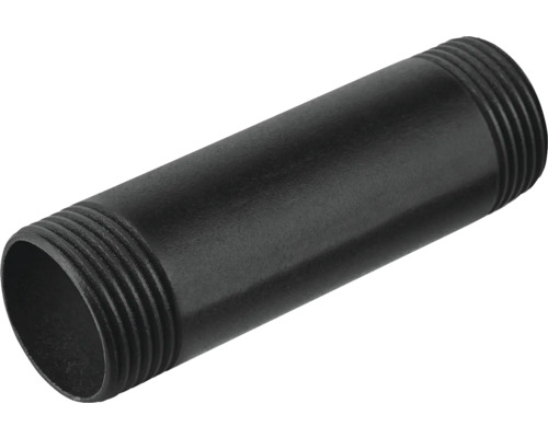 Schwarzes Gewinderohr aus Metall