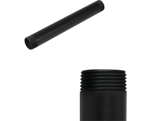 Schwarzes Stahlrohr mit Gewinde