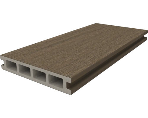 Terrassendiele aus Holz-Polymer-Werkstoff mit Hohlkammerprofil