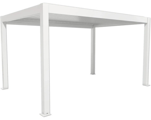 Freistehende weiße Pergola mit Dach für den Garten