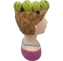 Frauenkopf Übertopf im Profil