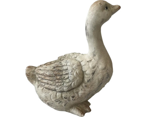 Deko Gans aus Fiberglas 31x18.5x30cm Dekorative Gänsefigur für den Garten