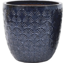 Blumentopf mit Blattmuster