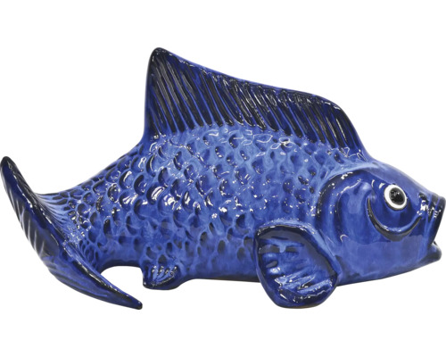 Dekofigur Lafiora Fisch Keramik 47 x 24 x 25 cm blau Dekofigur Fisch aus Keramik