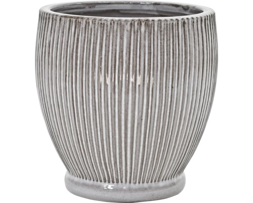Blumentopf mit vertikalen Rillen