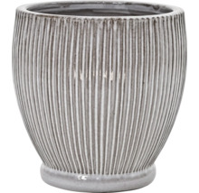 Dekorativer gerillter Blumentopf aus Keramik
