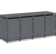 Mülltonnenbox für vier Mülltonnen