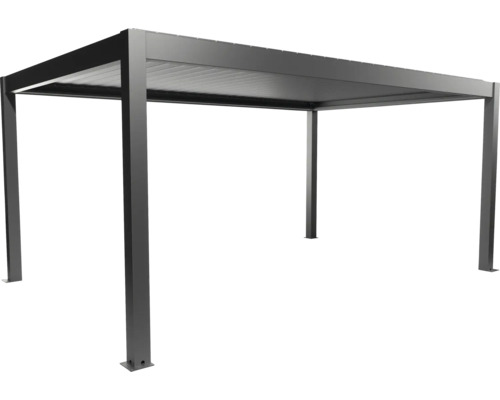 Freistehende, graue Pergola aus Metall