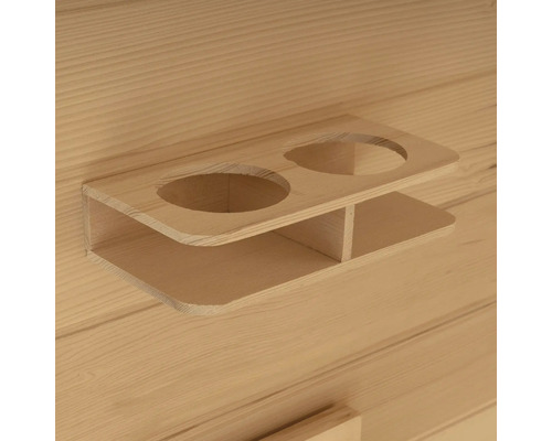 Holzgetränkehalter zur Wandmontage