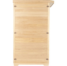 Holzsauna mit horizontaler Holzverkleidung