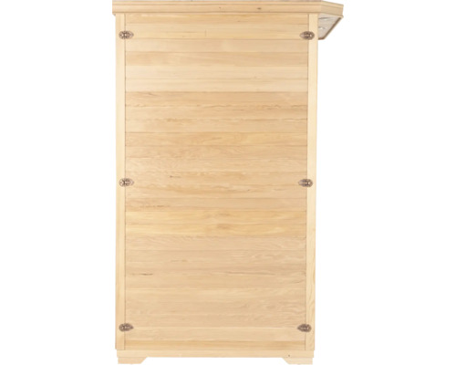 Holzsauna mit horizontaler Holzverkleidung