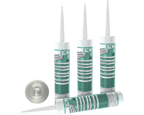 PCI Silcoferm® S Silikon Dichtstoff für innen und aussen lichtgrau 310 ml Mehrere Kartuschen PCI Silcoferm S Dichtstoff für Innen- und Außenbereiche