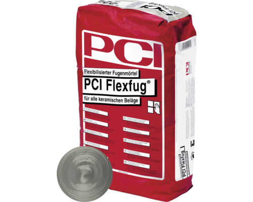 PCI Flexfug® Flexibilisierter Fugenmörtel für alle keramischen Beläge sandgrau 25 kg Sack PCI Flexfuge flexibler Fugenmörtel für Keramikbeläge