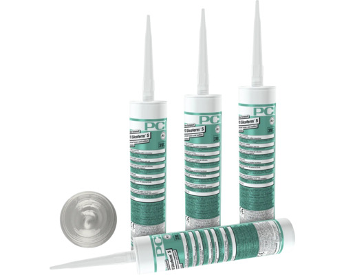 PCI Silcoferm® S Silikon Dichtstoff für innen und aussen silbergrau 310 ml Mehrere Kartuschen PCI Silcoferm S Dichtstoff
