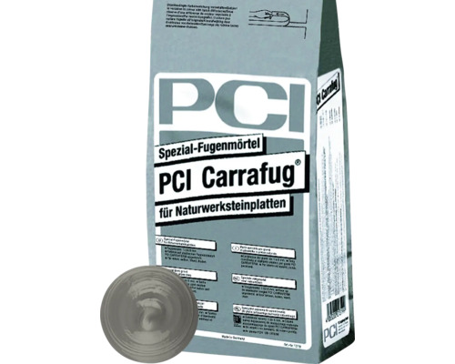 PCI Carrafug® Spezial Fugenmörtel für Naturwerksteinplatten sandgrau 5 kg PCI Carrafug Spezial-Fugenmörtel für Naturwerksteinplatten Sack