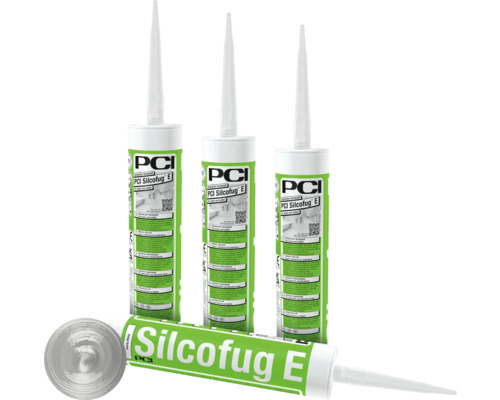 PCI Silcofug® E Elastischer Dichtstoff für innen und aussen pergamon 310 ml Vier Kartuschen PCI Silcofug E Dichtstoff