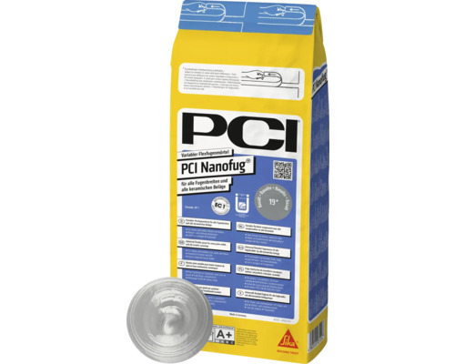 PCI Nanofug® Variabler Flexfugenmörtel für Steingut- und Steinzeugbeläge pergamon 4 kg PCI Nanofug flexibler Fugenmörtel für alle Fugenbreiten und Keramikbeläge im Sack