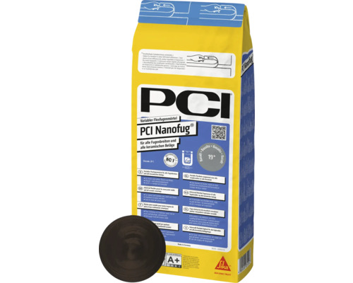 PCI Nanofug® Variabler Flexfugenmörtel für Steingut- und Steinzeugbeläge dunkelbraun 4 kg PCI Nanofug flexibler Fugenmörtel für alle Fugenbreiten und keramischen Beläge