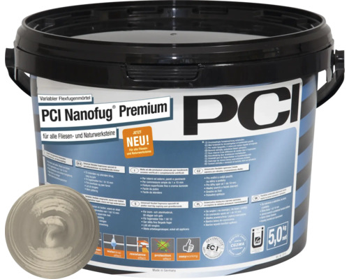 PCI Nanofug® Premium Variabler Flexfugenmörtel für alle Fliesen und Natursteine bahamabeige 5 kg Eimer PCI Nanofug Premium variabler Flexfugenmörtel für Fliesen und Natursteine