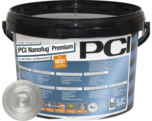 PCI Nanofug® Premium Variabler Flexfugenmörtel für alle Fliesen und Natursteine topas 5 kg PCI Nanofug Premium flexibler Fugenmörtel für Fliesen und Natursteine im Eimer