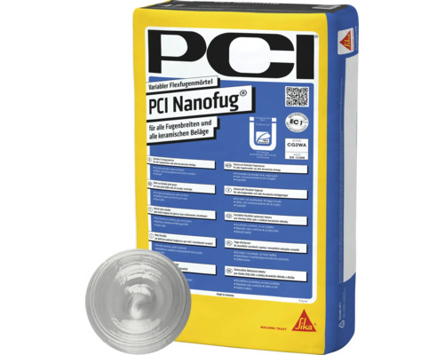 PCI Nanofug® Variabler Flexfugenmörtel für Steingut- und Steinzeugbeläge pergamon 15 kg PCI Nanofug flexibler Fugenmörtel für alle Fugenbreiten und keramischen Beläge