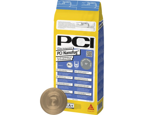 PCI Nanofug® Variabler Flexfugenmörtel für Steingut- und Steinzeugbeläge caramel 4 kg PCI Nanofug flexibler Fugenmörtel für alle Fugenbreiten und keramischen Beläge