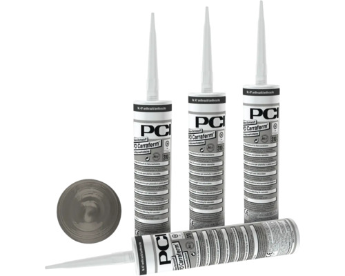 PCI Carraferm® Silikon Dichtstoff für Naturwerksteine zementgrau 310 ml Mehrere Kartuschen PCI Carraferm Naturwerksteine Silikon-Dichtstoff anthrazitfarben