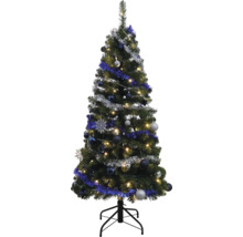 Geschmückter Christbaum mit Kugeln und Girlanden