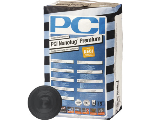 PCI Nanofug® Premium Variabler Flexfugenmörtel für alle Fliesen und Natursteine anthrazit 15 kg Sack PCI Nanofug Premium flexibler Fugenmörtel für Fliesen und Natursteine