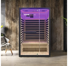 Infrarotsauna mit Glastür und Holzverkleidung
