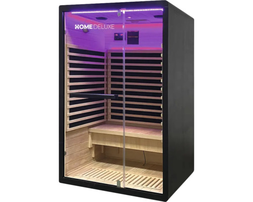 Infrarotsauna mit Glastür und Holzinnenausstattung