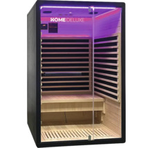 Infrarotsauna mit Glastür und Holzinnenraum