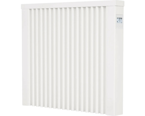 Weißer Elektroheizkörper mit digitaler Steuerung