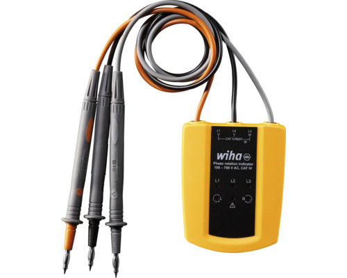 Drehfeldrichtungsanzeiger Wiha 100 - 700 V Wiha Drehfeldrichtungsanzeiger mit Messleitungen