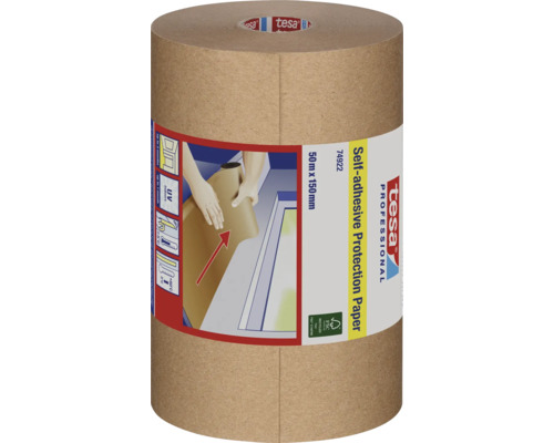 Tesa Professional Selbstklebendes Schutzpapier Rolle, 50 Meter mal 150 Millimeter